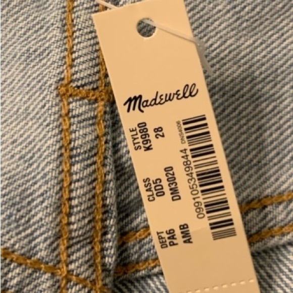 Madewell NWT The MomJean Short Destructed Edition Sz 28 - Picture 12 of 15